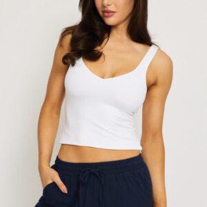 White Tank Top V-neck Supersoft