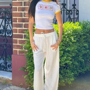 Ally Fashion White Wide Leg Pants