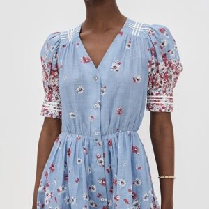 Sea Whitney Print Puff Mini Dress