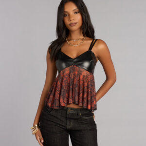 Windsor Wild Card Flyaway Animal Print Top Wild Card Flyaway Animal Print Top