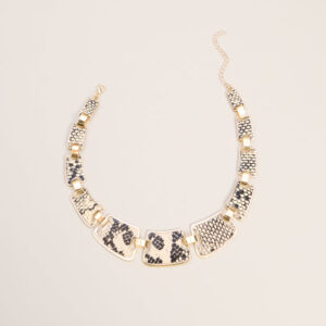 Windsor Wild Card Snake Print Statement Necklace Wild Card Snake Print Statement Necklace
