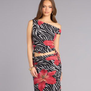 Windsor Wild Instinct Zebra Floral Top Wild Instinct Zebra Floral Top