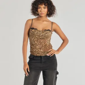 Windsor Wild Vibes Leopard Print Sleeveless Top Wild Vibes Leopard Print Sleeveless Top