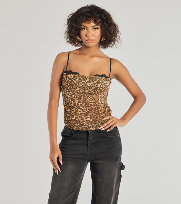 Windsor Wild Vibes Leopard Print Sleeveless Top