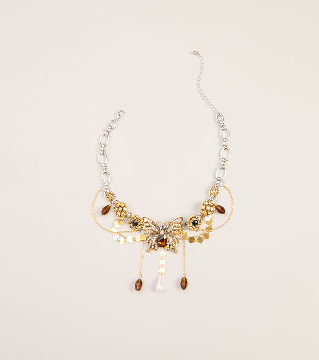 Windsor Wildly Adorned Butterfly Statement Necklace