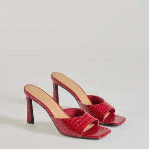 Wildly Sophisticated Faux Croc-Embossed Stiletto Mules