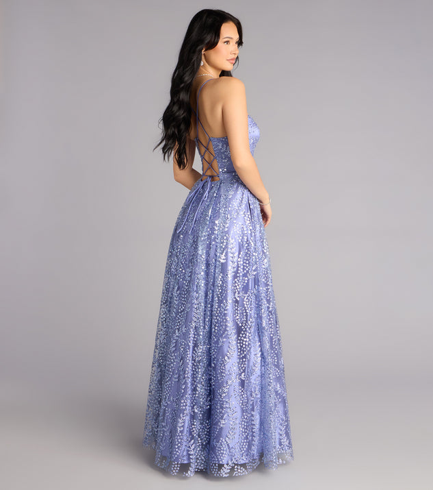 Windsor Abby Glitter Lace-Up Ball Gown - Image 2
