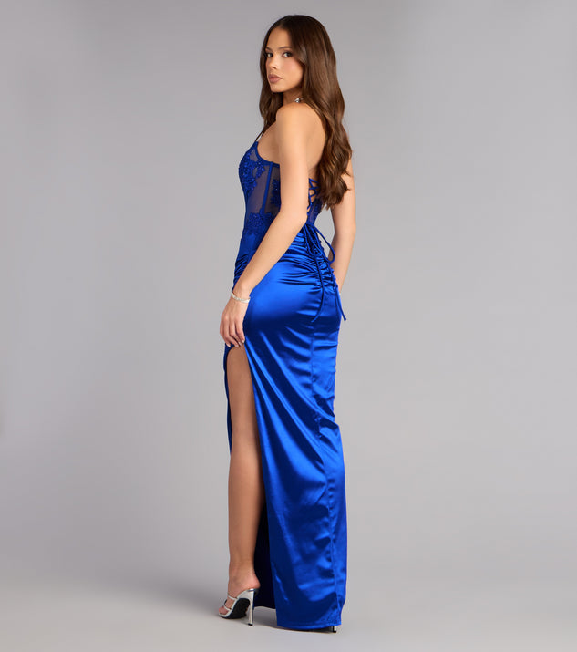 Windsor Adria Satin Corset Column Formal Dress - Image 2