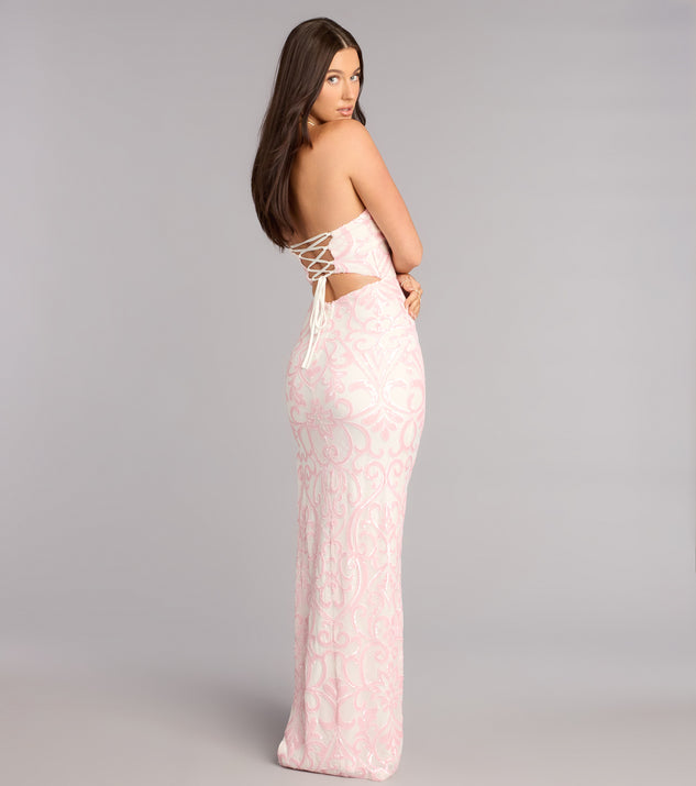 Windsor Alexis Sequin Column Formal Dress - Image 2