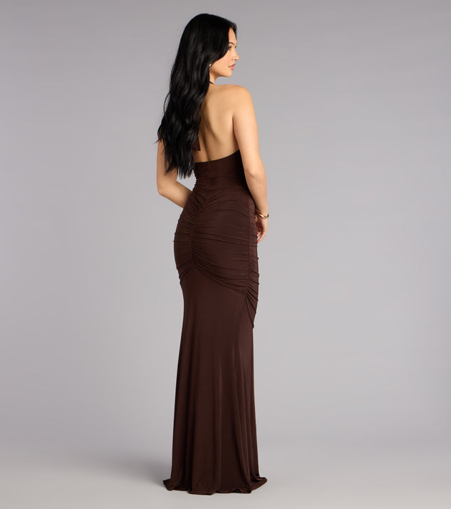 Windsor Allyssa Halter Sash Mermaid Formal Dress - Image 2