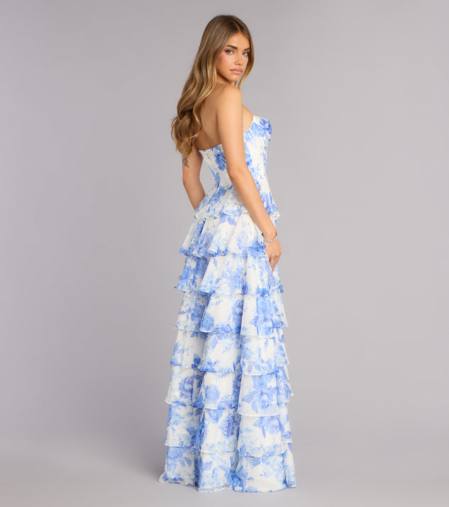 Windsor Althea Floral Chiffon Formal Dress - Image 2