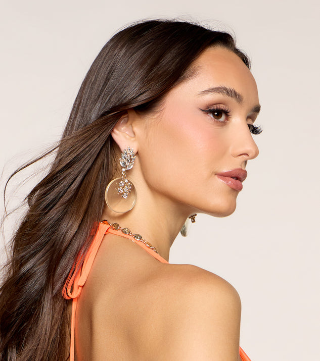 Windsor Always Glam Rhinestone Statement Earrings - Image 2