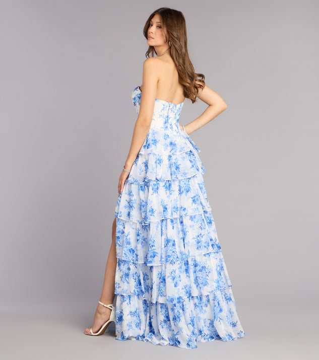 Windsor Amalia Floral Chiffon Formal Dress - Image 2