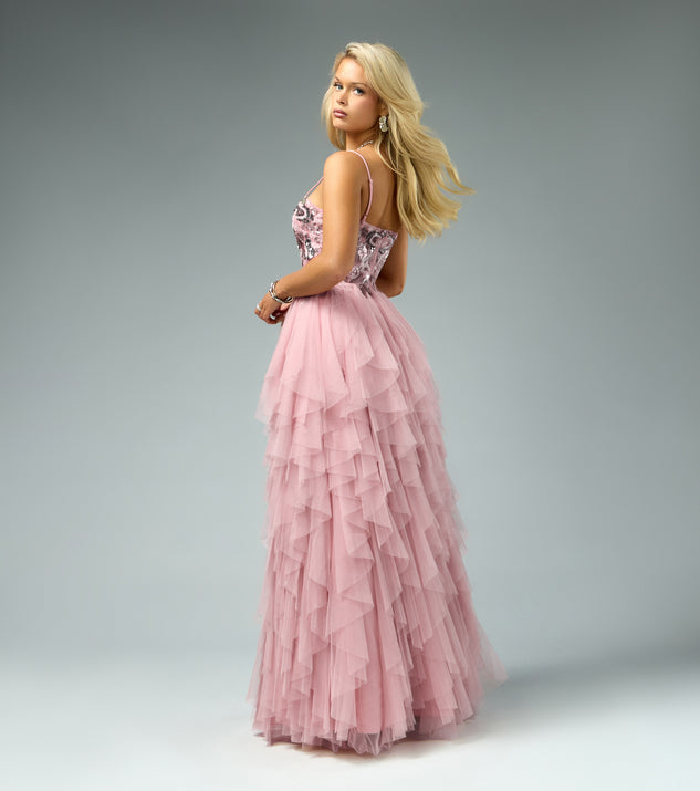 Windsor Amara Sequin Tulle Floral A-Line Gown - Image 2