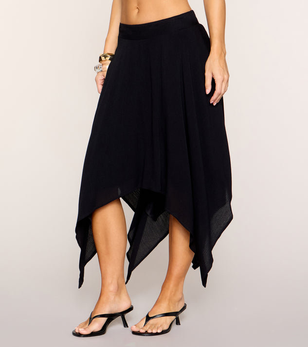 Windsor Angle Play Hanky Hem Midi Skirt - Image 2
