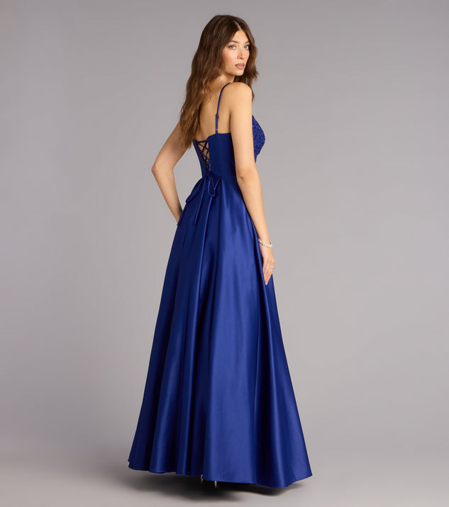Windsor Annalise Floral Embroidered Satin Gown - Image 2