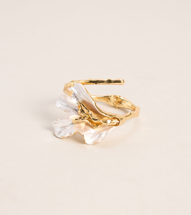 Windsor Artsy Edge Flower Statement Cuff - Image 2