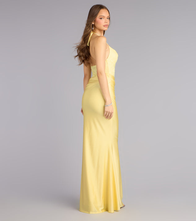 Windsor Ashlee Lace Halter Mermaid Formal Dress - Image 2