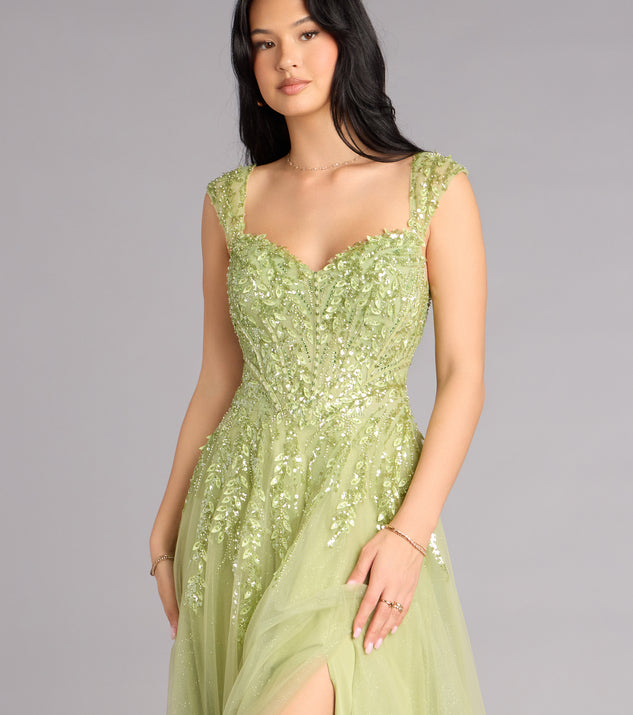 Windsor Ashley Applique Lace-Up Tulle Ball Gown - Image 3