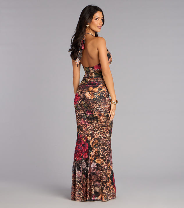 Windsor Aubrey Lace Halter Mermaid Formal Dress - Image 2