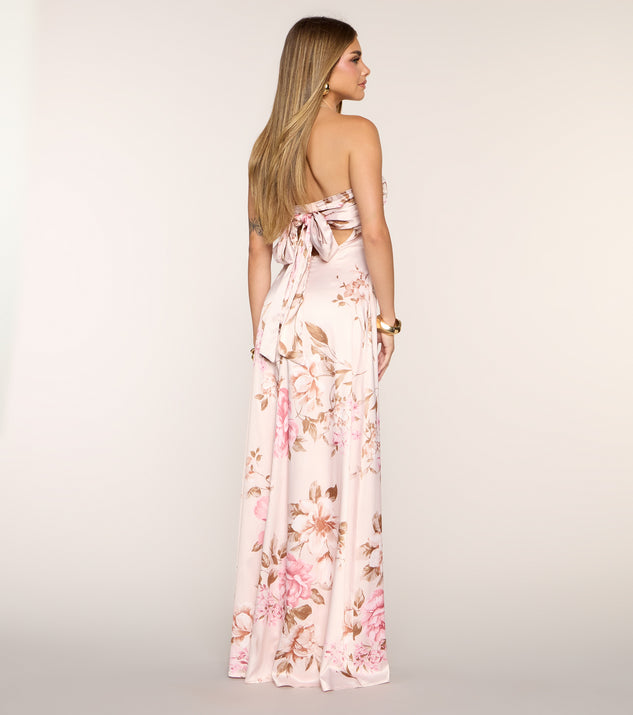 Windsor Aubrielle Floral Satin Formal Dress - Image 2