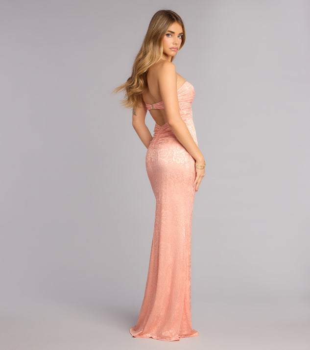 Windsor Averie Floral Lace Strapless Mermaid Dress - Image 2