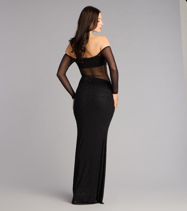 Windsor Azarliah Rhinestone Mesh Mermaid Formal Dress - Image 2