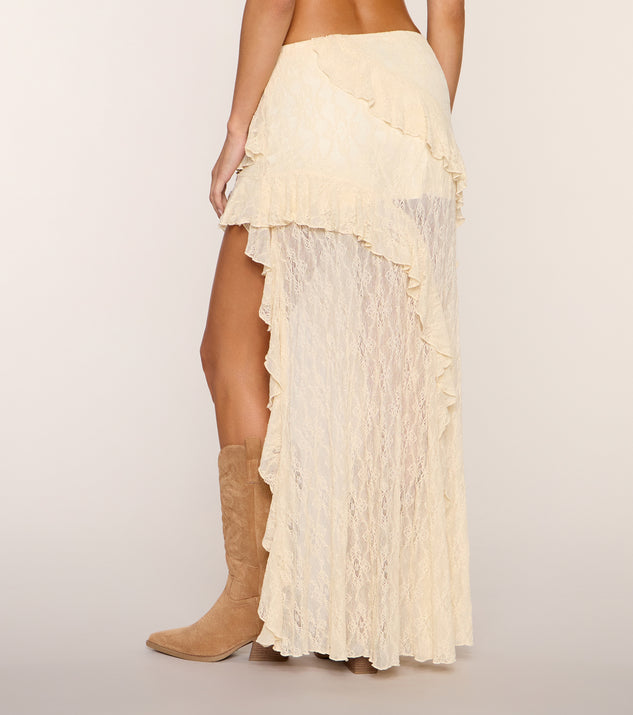 Windsor Backroads Beauty Lace Ruffle Maxi Skirt - Image 3