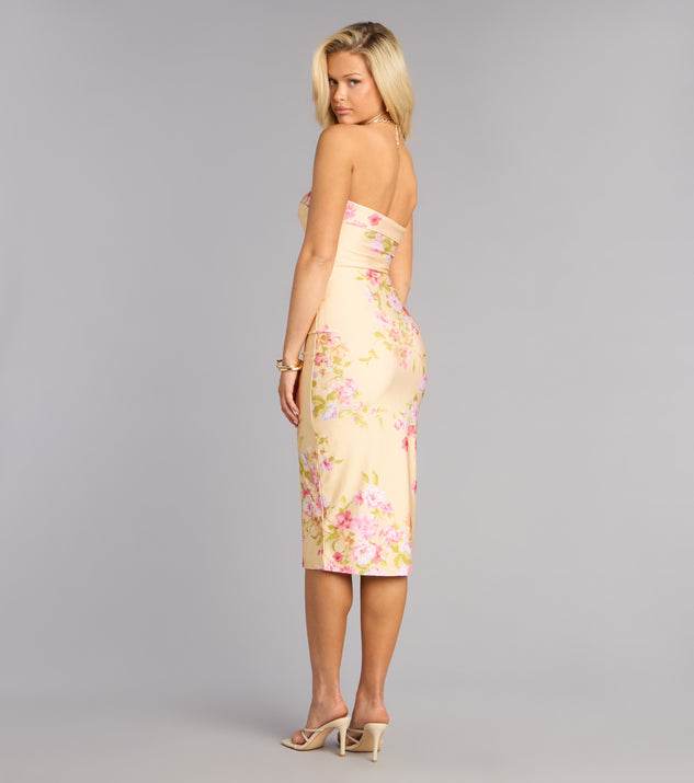 Windsor Bare It Beautiful Floral Tube Midi Dress - Image 2