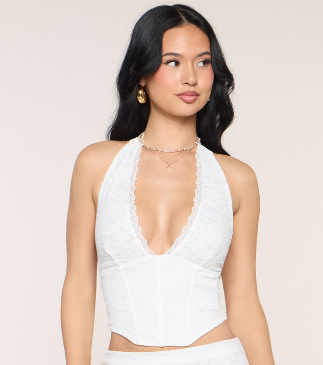 Windsor Better In Lace Halter Corset Top - Image 3