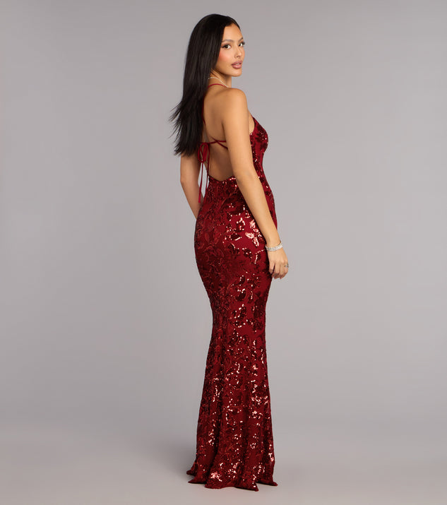 Windsor Betty Sequin Strappy Mermaid Formal Dress - Image 2
