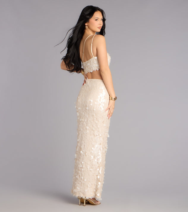Windsor Blake Sequin Payette One Shoulder Formal Dress - Image 3
