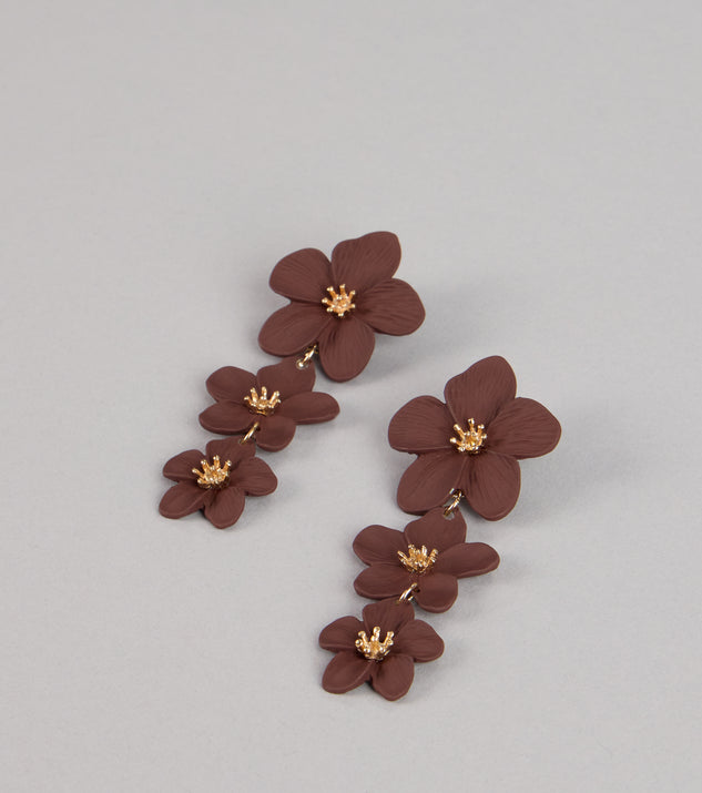 Windsor Bloom Boldly Flower Drop Earrings - Image 3