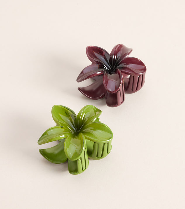 Windsor Bloom Snap Flower Hair Clips - Image 2