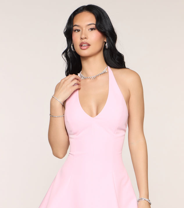 Windsor Blush Rush Halter Skater Dress - Image 3