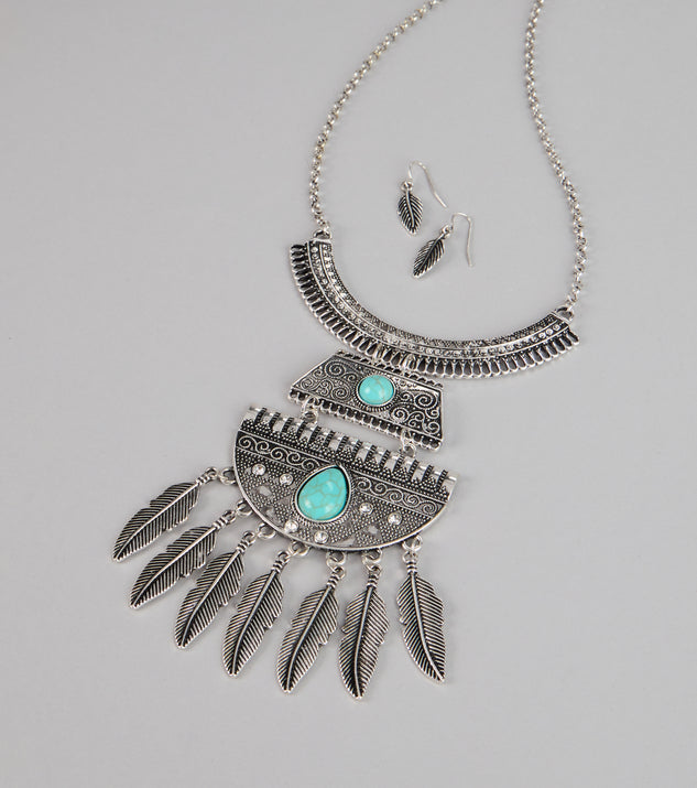 Windsor Boho Bloom Necklace And Earrings Set - Image 3