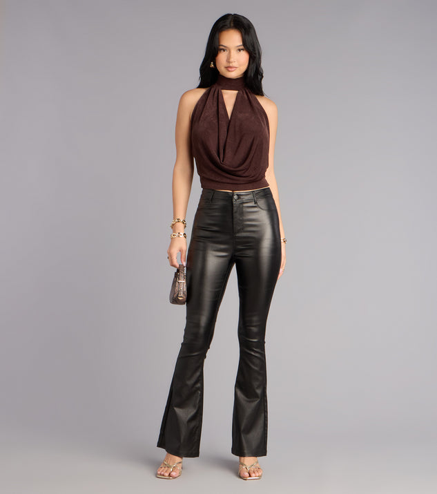 Windsor Bold Allure Cowl Neck Open Back Top - Image 3