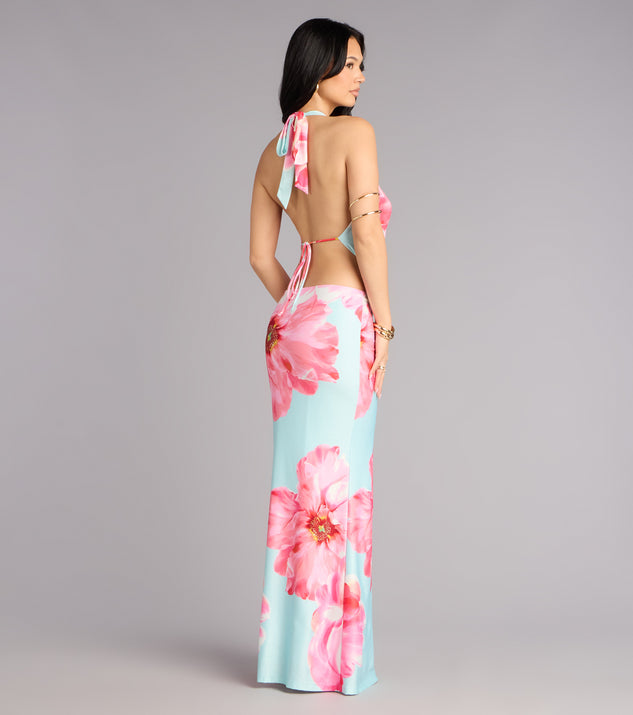 Windsor Bold Confidence Floral Print Cowl Neck Maxi Dress - Image 2