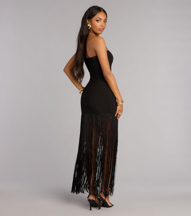 Windsor Bold Moves Fringe Bandage Maxi Dress - Image 2