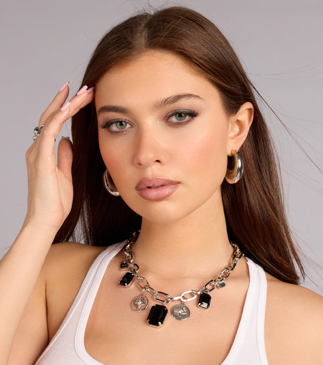 Windsor Bold Moves Only Statement Charm Necklace - Image 2