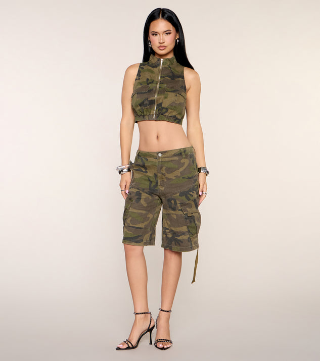 Windsor Booked Up Camouflage Denim Vest - Image 2