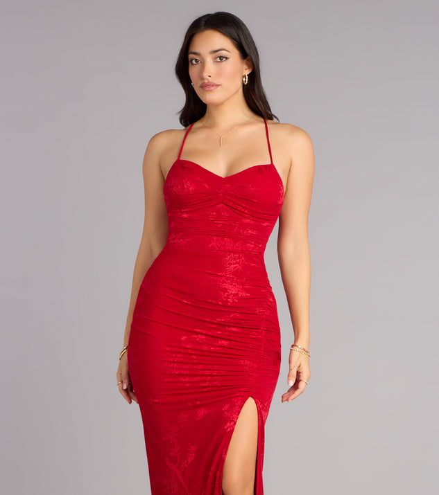 Windsor Braelyn Lace Slit Formal Dress - Image 3
