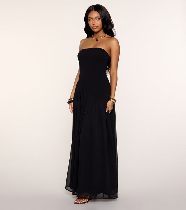 Windsor Breezy Strapless Drop Waist Maxi Dress - Image 3