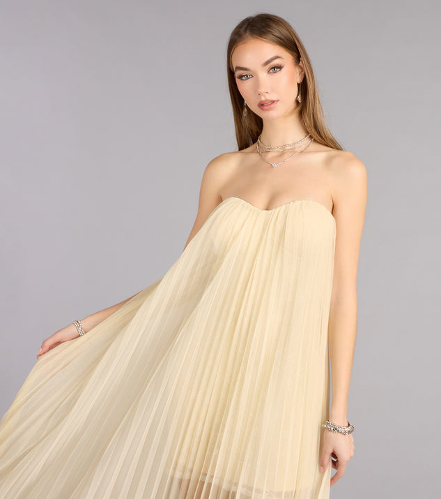 Windsor Briley Tulle Pleated A-Line Formal Dress - Image 2