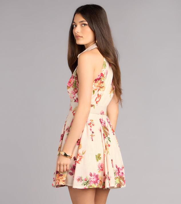 Windsor Brunch Plans Belted Floral Skater Dress - Image 2