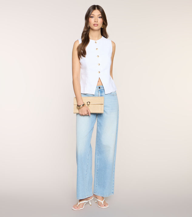 Windsor Buttoned Up Crew Neck Vest - Image 3