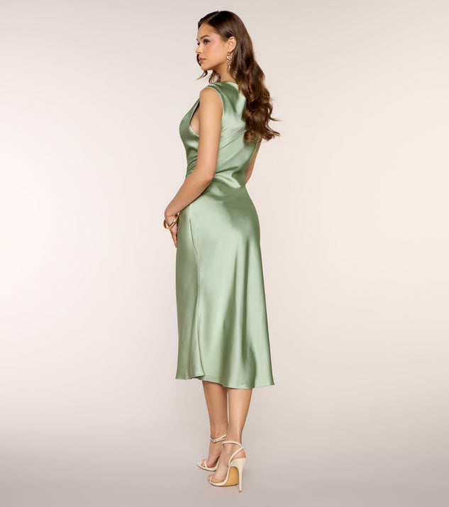 Windsor Candlelit Plans Satin Midi Dress - Image 2