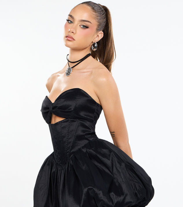 Windsor Cara Taffeta Corset Bubble Mini Dress - Image 3