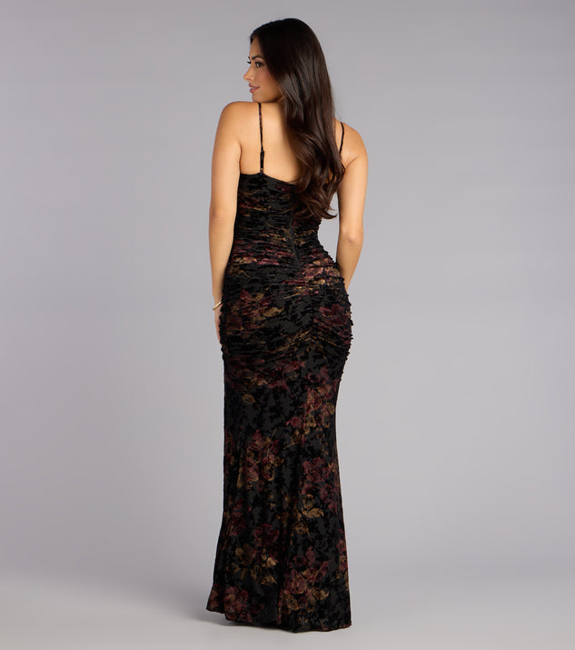 Windsor Carmen Velvet Cowl Mermaid Formal Dress - Image 2