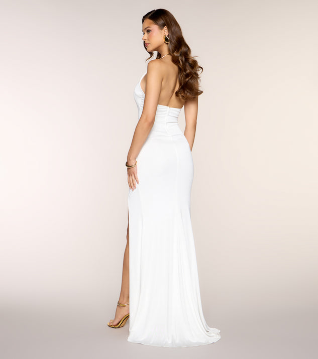 Windsor Carolina Mermaid Slit Formal Dress - Image 3